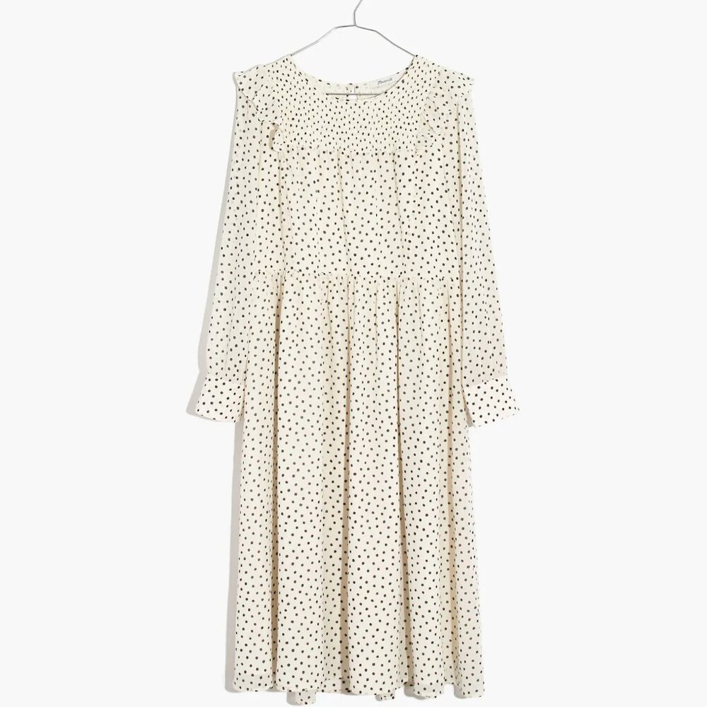 Madewell Polka Dot Midi Dress